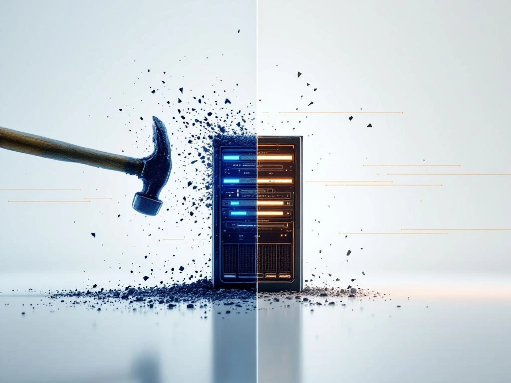 Moet je servers fysiek vernietigen of is software voldoende?